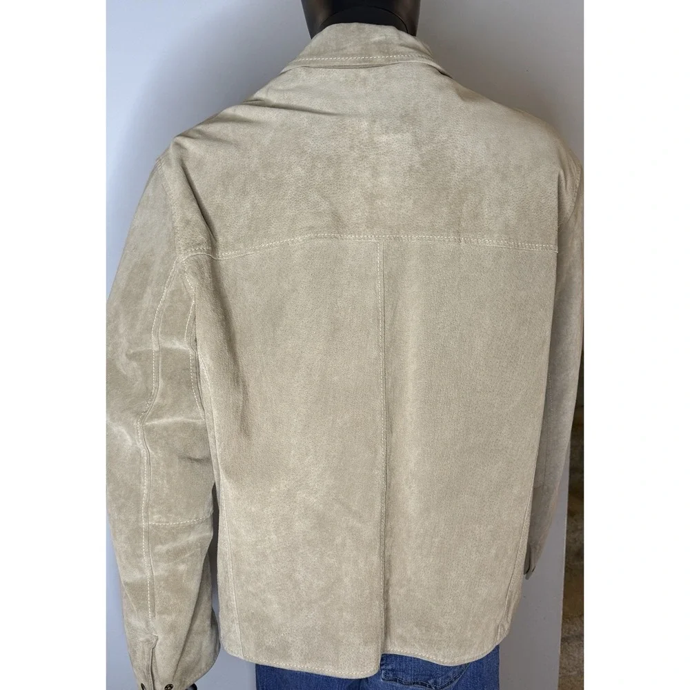 Wilsons Vintage Leather M. Julian Men's XXL Tan Suede Full Zip Jacket 2XL